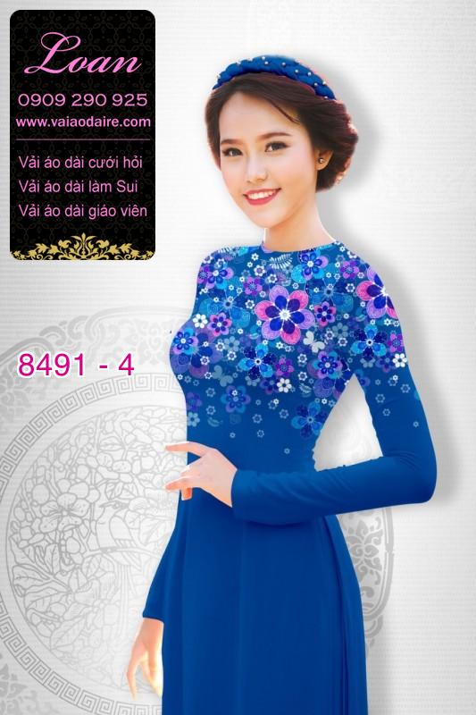 Vải áo dài hoa nhí
