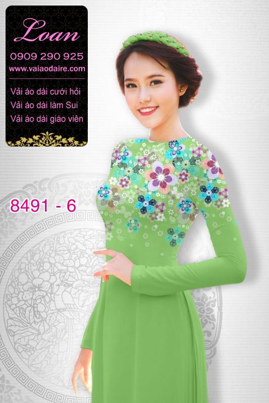 Vải áo dài hoa nhí