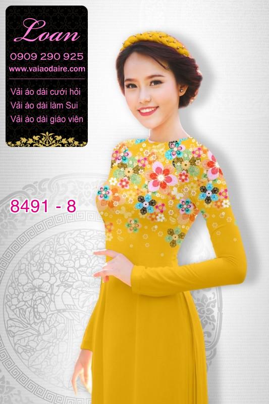 Vải áo dài hoa nhí