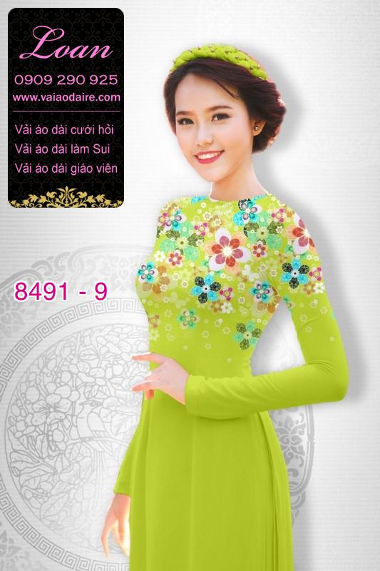 Vải áo dài hoa nhí
