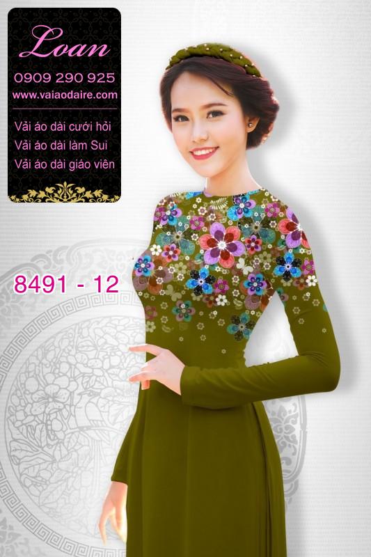 Vải áo dài hoa nhí