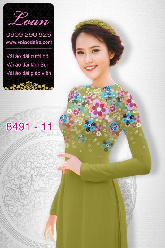Vải áo dài hoa nhí