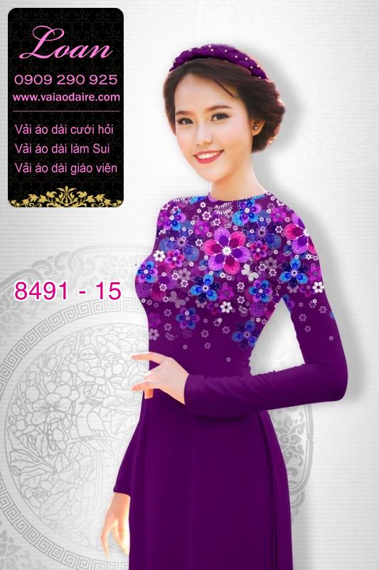 Vải áo dài hoa nhí