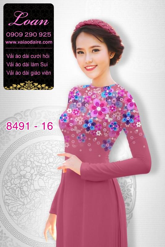 Vải áo dài hoa nhí