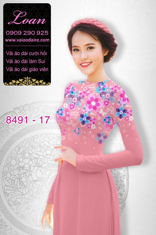 Vải áo dài hoa nhí