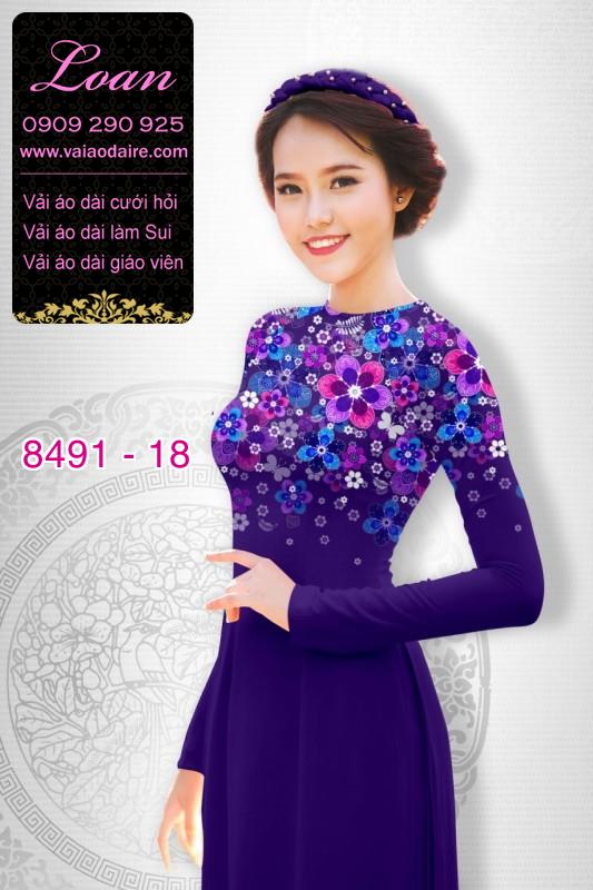 Vải áo dài hoa nhí