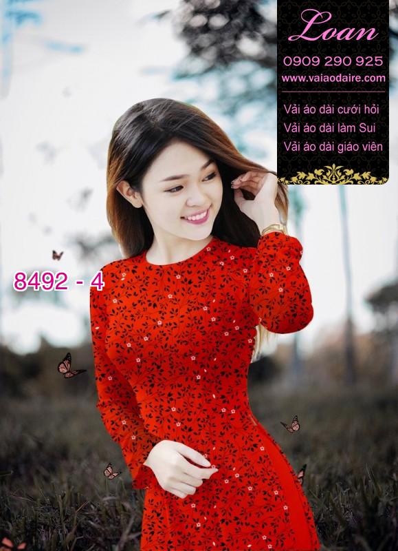 Vải áo dài hoa nhí