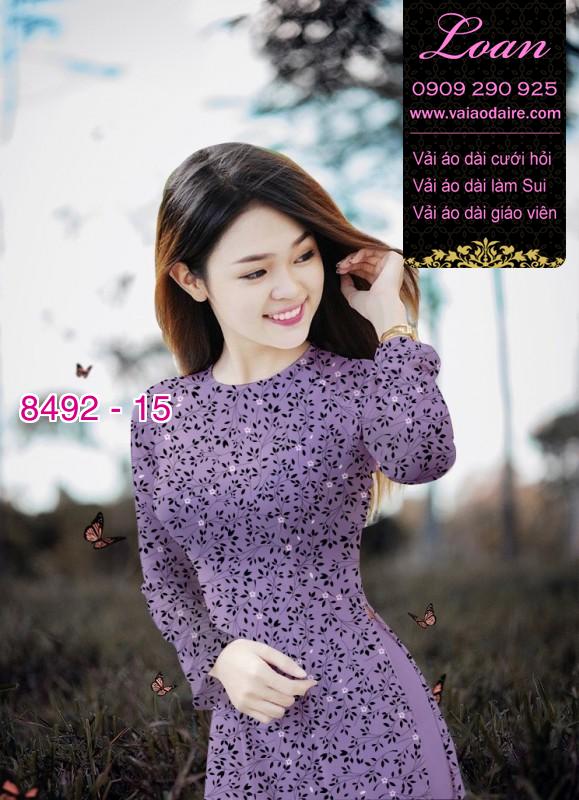 Vải áo dài hoa nhí