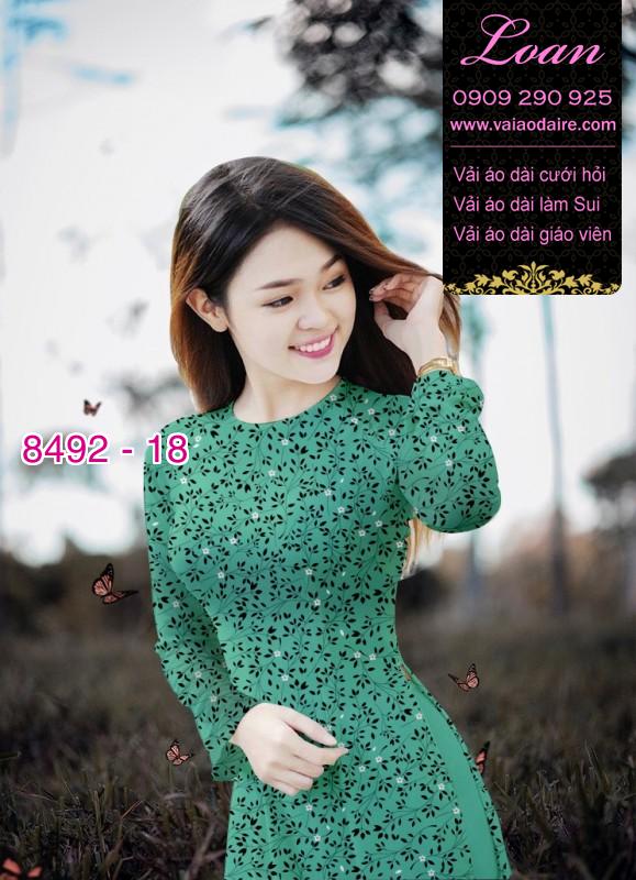 Vải áo dài hoa nhí