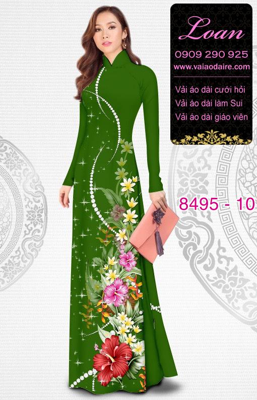 Vải áo dài hoa văn dọc