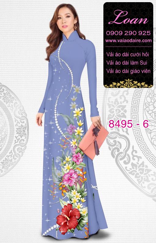 Vải áo dài hoa văn dọc