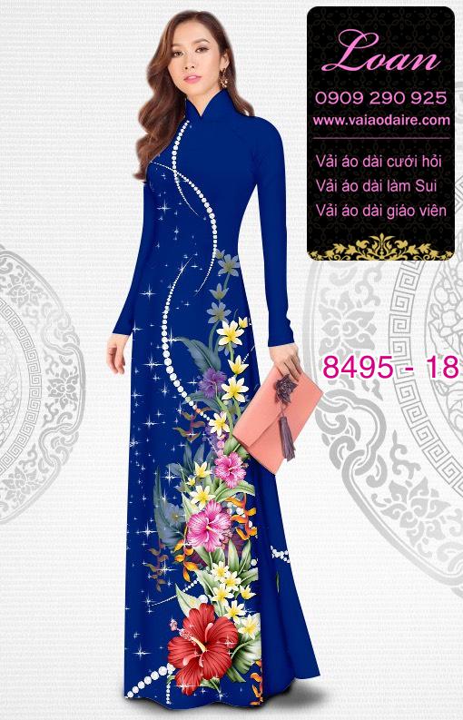 Vải áo dài hoa văn dọc
