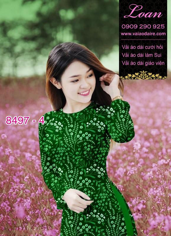 Vải áo dài hoa nhí