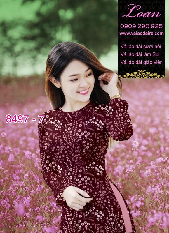 Vải áo dài hoa nhí