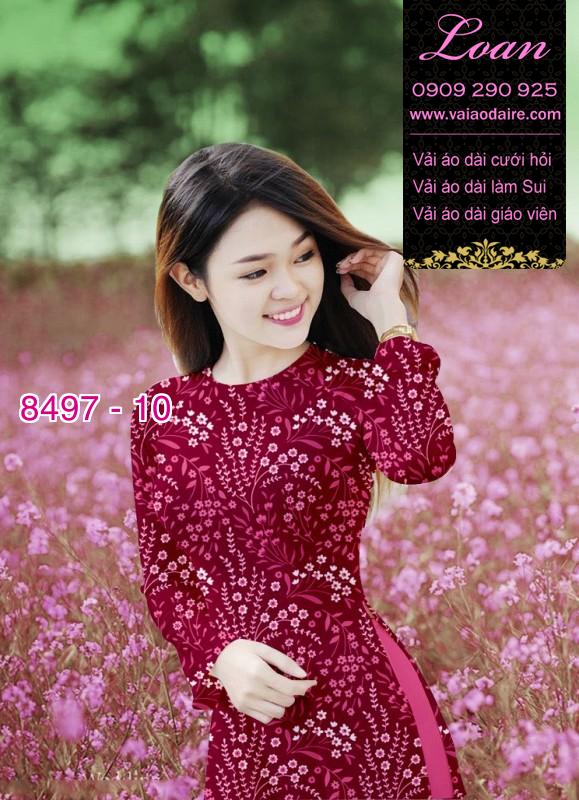 Vải áo dài hoa nhí