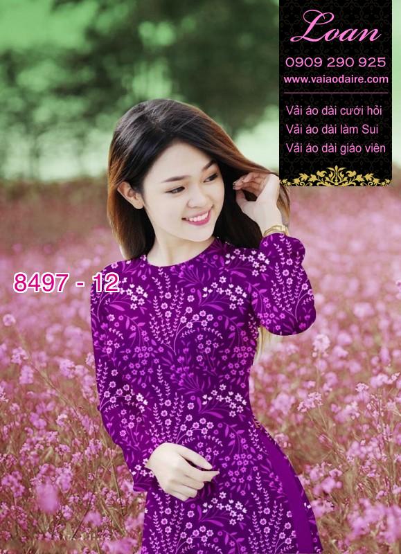 Vải áo dài hoa nhí