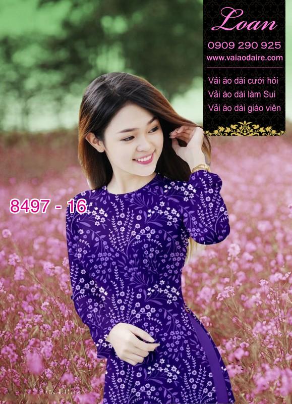 Vải áo dài hoa nhí