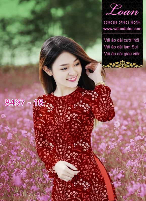 Vải áo dài hoa nhí