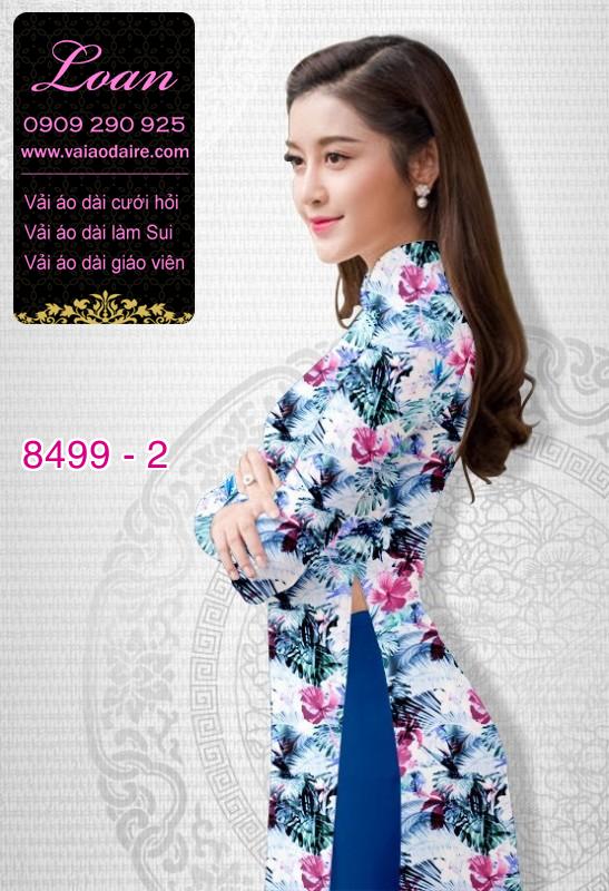 Vải áo dài hoa toàn thân
