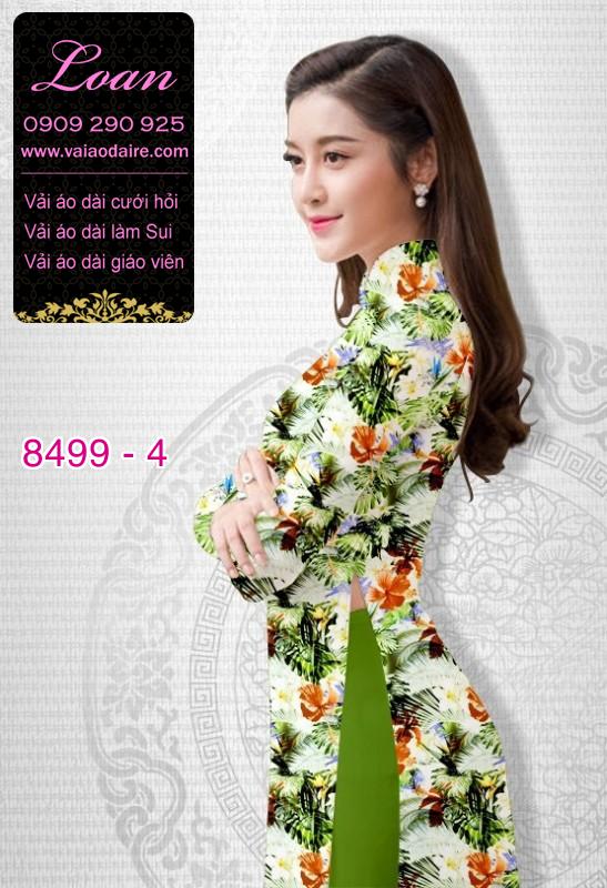 Vải áo dài hoa toàn thân