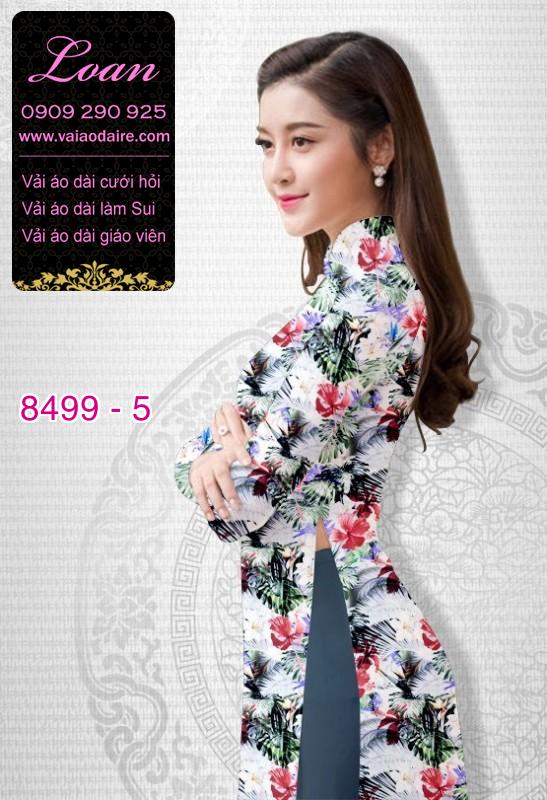 Vải áo dài hoa toàn thân