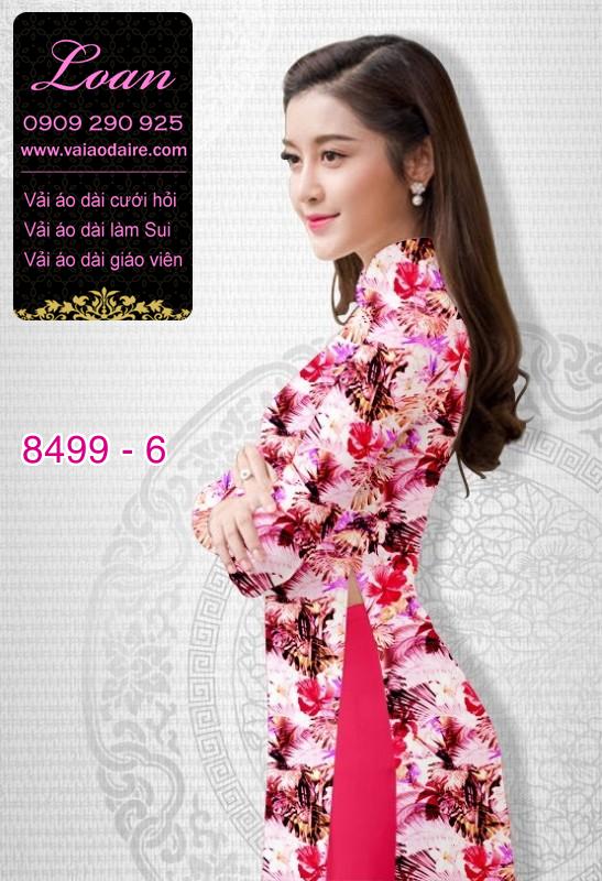 Vải áo dài hoa toàn thân