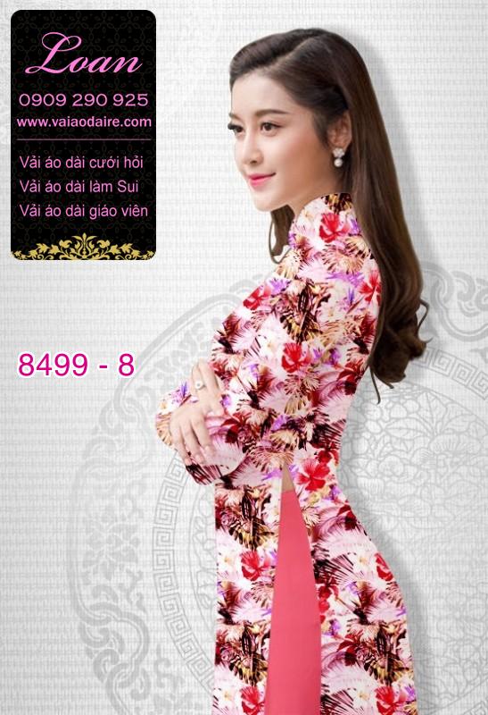 Vải áo dài hoa toàn thân