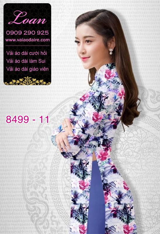 Vải áo dài hoa toàn thân