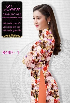 Vải áo dài hoa toàn thân-DT 8499