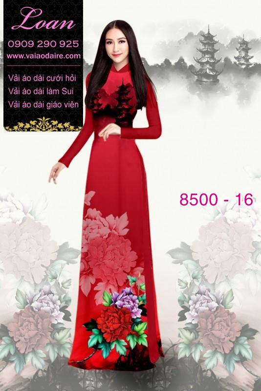 Vải áo dài hoa Mẫu Đơn