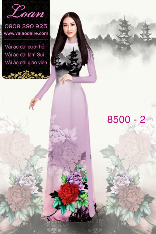 Vải áo dài hoa Mẫu Đơn