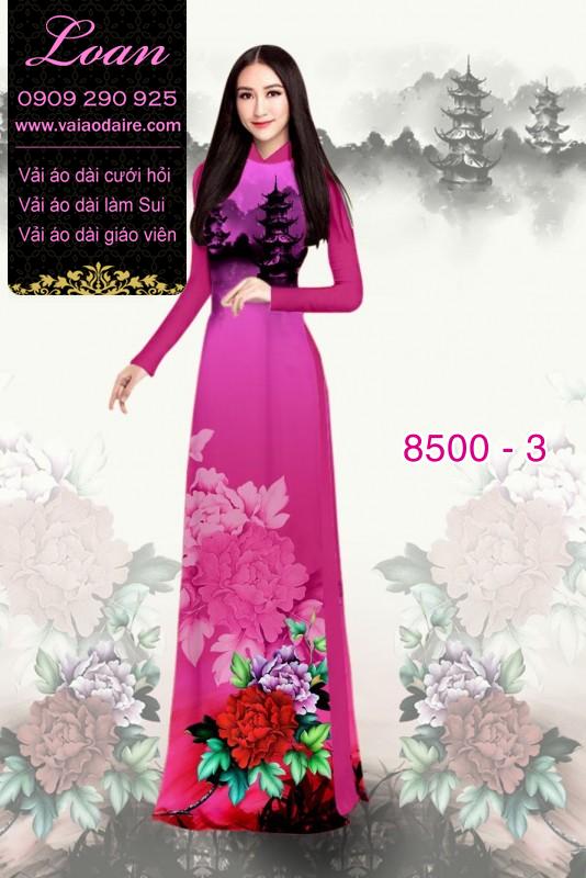 Vải áo dài hoa Mẫu Đơn