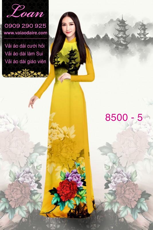 Vải áo dài hoa Mẫu Đơn