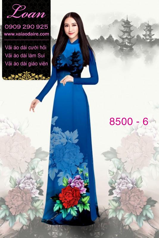 Vải áo dài hoa Mẫu Đơn