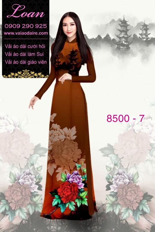 Vải áo dài hoa Mẫu Đơn