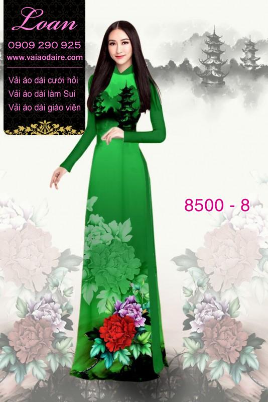 Vải áo dài hoa Mẫu Đơn
