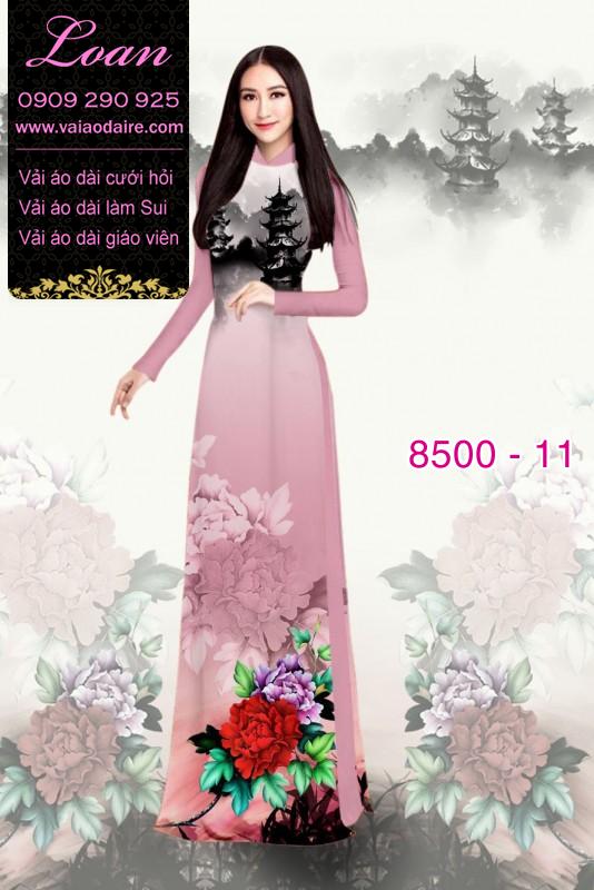 Vải áo dài hoa Mẫu Đơn
