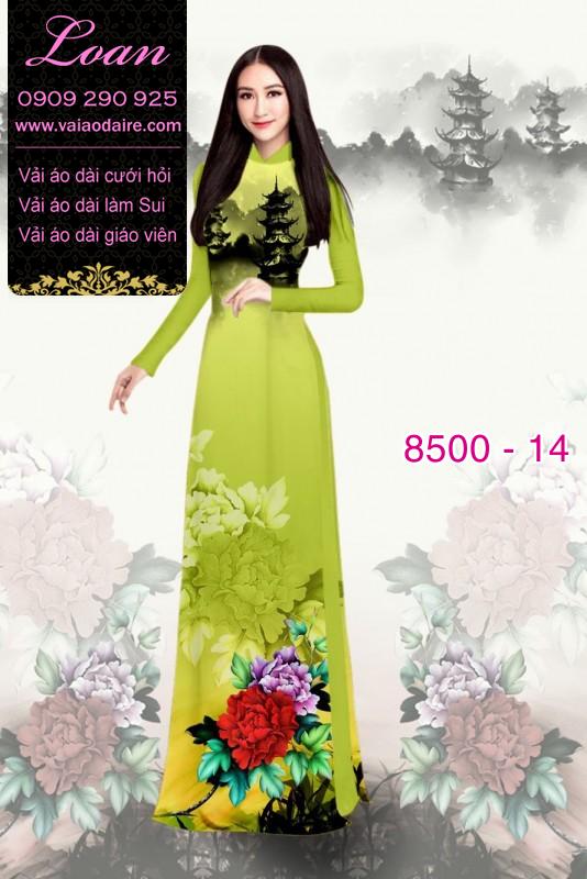 Vải áo dài hoa Mẫu Đơn