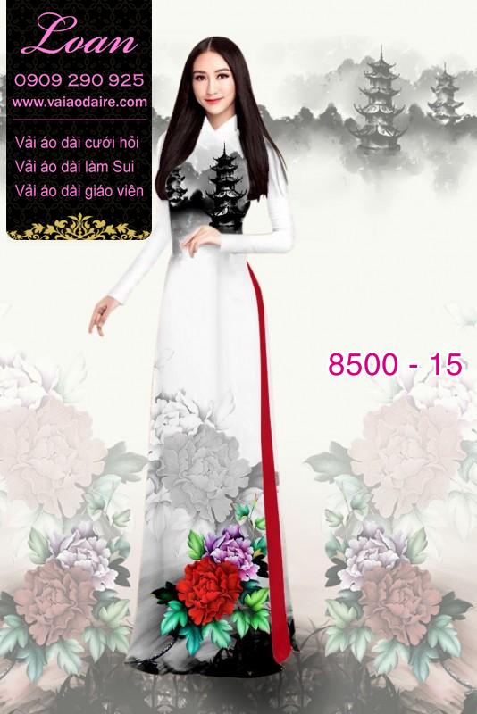 Vải áo dài hoa Mẫu Đơn