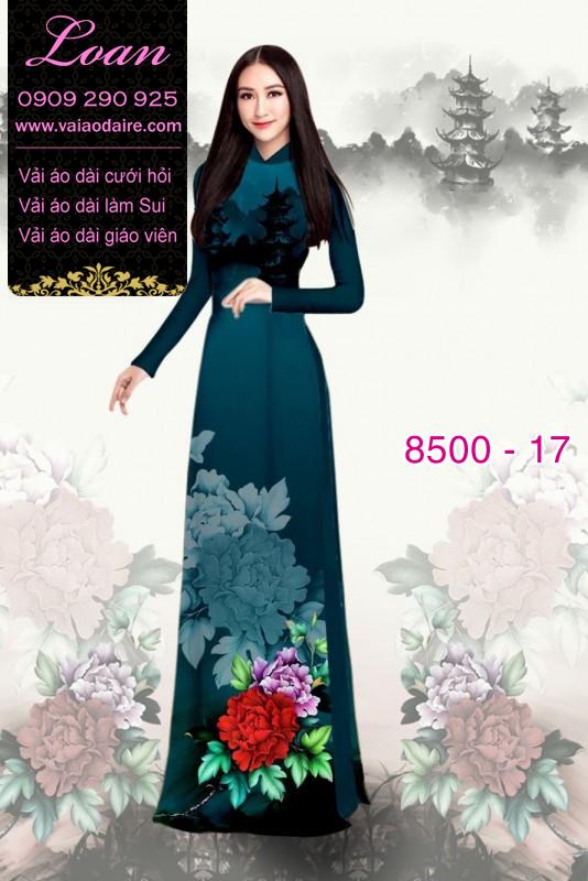 Vải áo dài hoa Mẫu Đơn