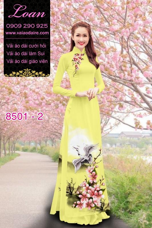 Vải áo dài chim Hạc