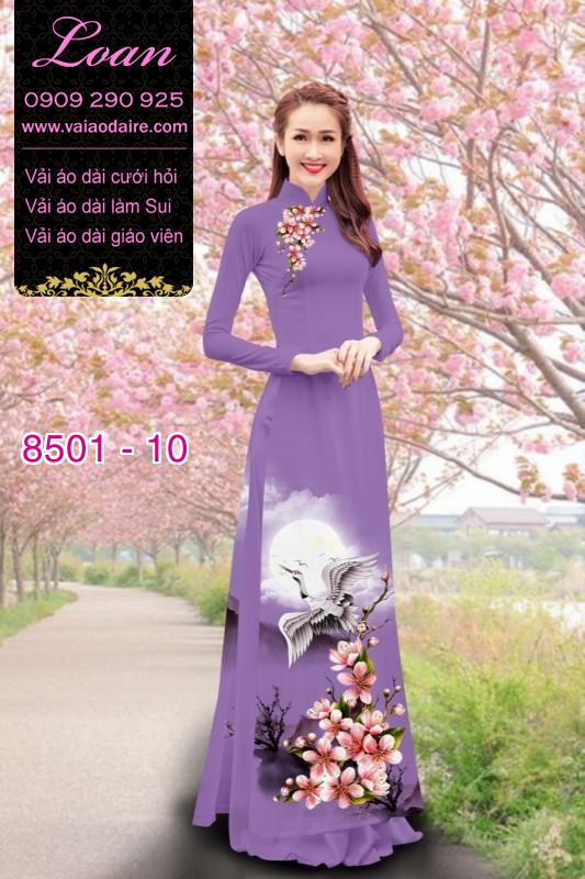 Vải áo dài chim Hạc
