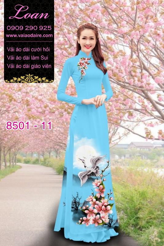 Vải áo dài chim Hạc