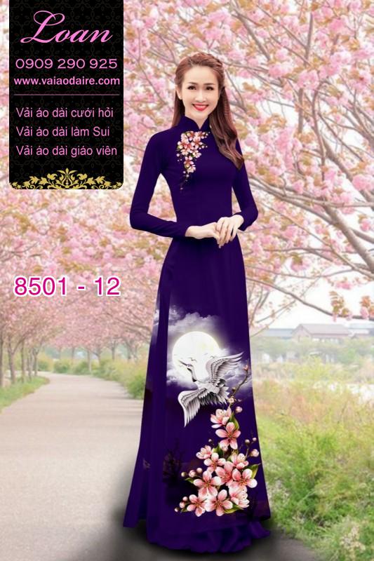 Vải áo dài chim Hạc
