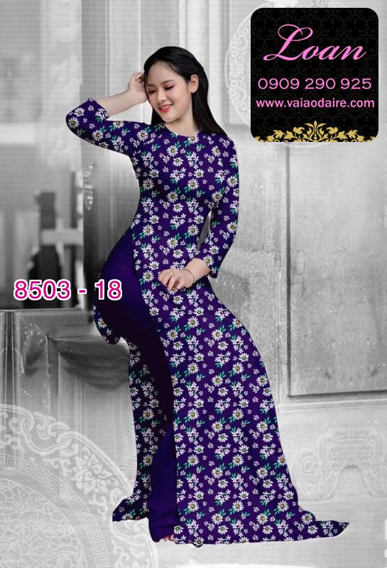 Vải áo dài hoa nhỏ