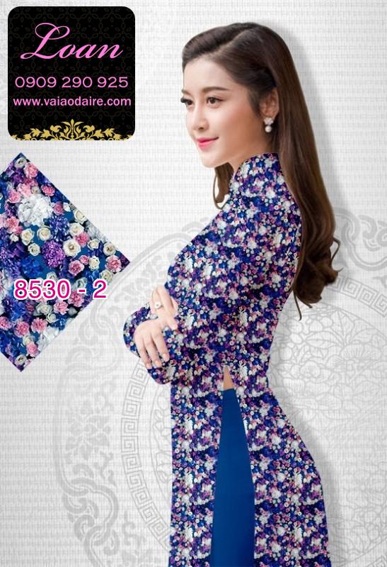 Vải áo dài hoa nhí Vải áo dài hoa nhí