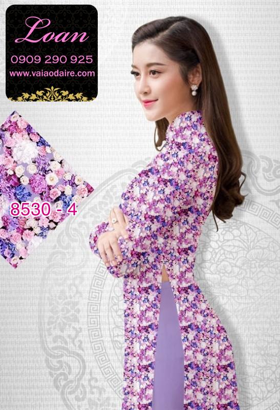 Vải áo dài hoa nhí Vải áo dài hoa nhí
