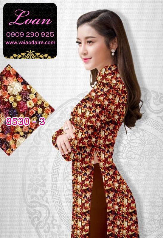 Vải áo dài hoa nhí Vải áo dài hoa nhí
