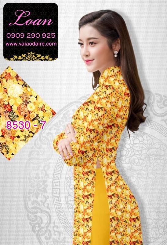 Vải áo dài hoa nhí Vải áo dài hoa nhí