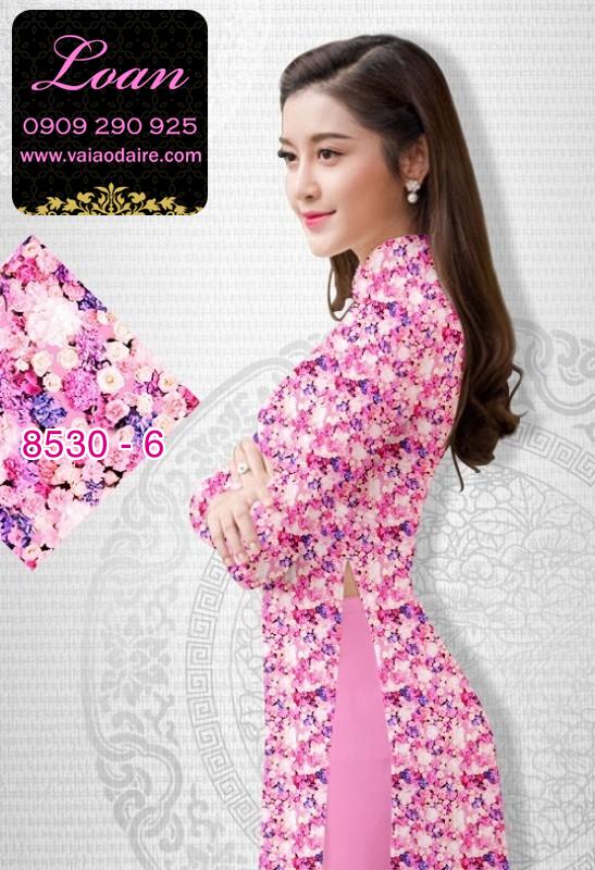 Vải áo dài hoa nhí Vải áo dài hoa nhí